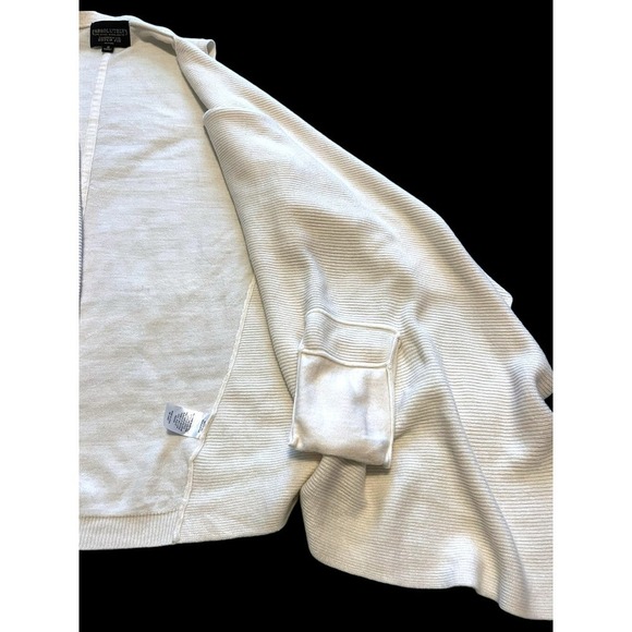 Absolutely Creative Worldwide Asymmetric Shawl Knit Sleeveless Women's Cream S - Picture 7 of 9